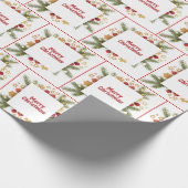 Vroegere kerstdennen en ornamenten cadeaupapier (Hoek)