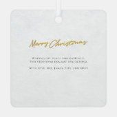 Vroegere kerstfamilie Foto Collage Metalen Ornament (Achterkant)