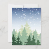 Vroegere kerstfamilie Foto Winter Forest Feestdagenkaart (Achterkant)