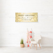 Vroegere kerstfamilie, naam Gold Winter Wonder Spandoek (Insitu)