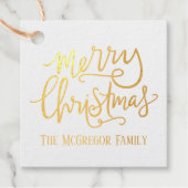 Vroegere kerstfamilienaam bedankjes labels (Voorkant)