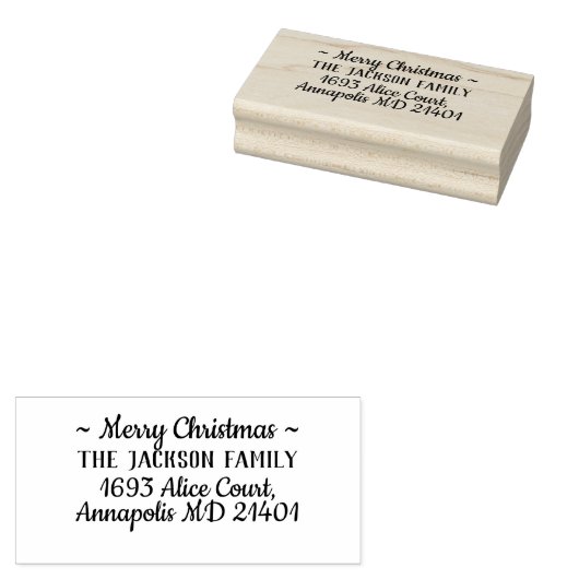 Vroegere kerstfamilienaam rubberstempel (Gestempeld)
