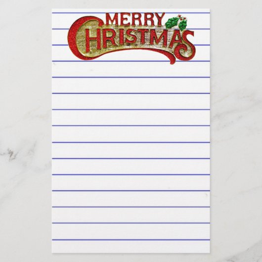 Vroegere kerstfeestartikelen briefpapier (Voorkant)