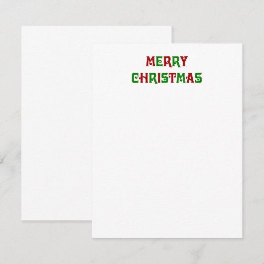 Vroegere kerstfeestartikelen kaart (Voorkant / Achterkant)