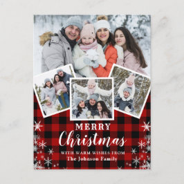 Vroegere kerstfeestdag 4 PHOTO Collage Greeting Briefkaart