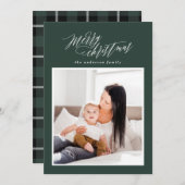 Vroegere kerstfeestdag één fotokaart feestdagenkaart (Voorkant / Achterkant)