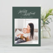 Vroegere kerstfeestdag één fotokaart feestdagenkaart (Staand voorkant)