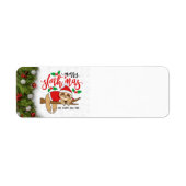 Vroegere kerstfeestdag etiket (Voorkant)