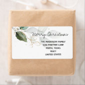 Vroegere kerstfeestdag Eucalyptus Etiket (Insitu)