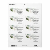 Vroegere kerstfeestdag Eucalyptus Etiket (Full Sheet)