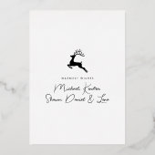 Vroegere kerstfeestdag folie feestdagenkaart (Achterkant)