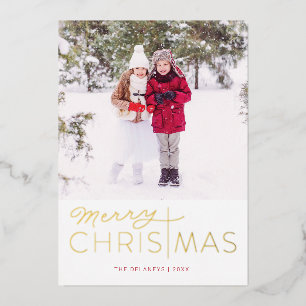 Vroegere kerstfeestdag Folie Kaart