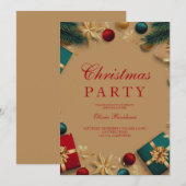 Vroegere kerstfeestdag kaart (Voorkant / Achterkant)