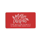 Vroegere kerstfeestdag met kaartje etiket (Voorkant)