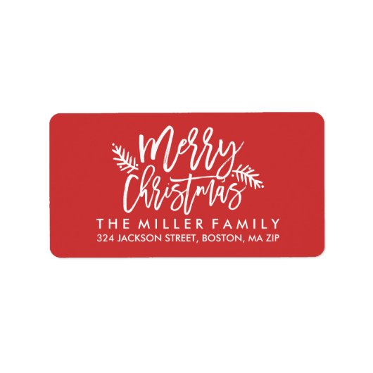 Vroegere kerstfeestdag met kaartje etiket (Voorkant)