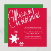 Vroegere kerstfeestdag met kaartje feestdagenkaart (Voorkant / Achterkant)