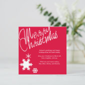 Vroegere kerstfeestdag met kaartje feestdagenkaart (Staand voorkant)