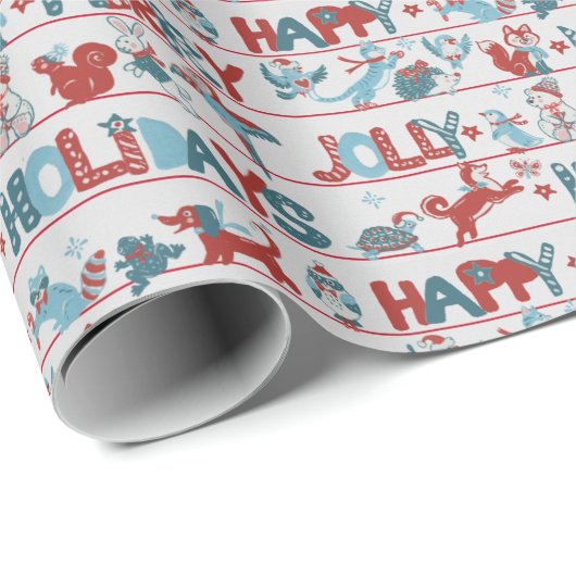 Vroegere kerstfeestdag met moderne crème cadeaupapier (Rol Hoek)