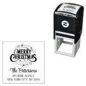 Vroegere kerstfeestdag — Persoonlijk retouradres Zelfinktende Stempel (In situ)