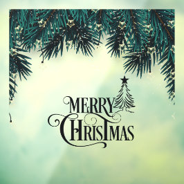 Vroegere kerstfeestdag raamsticker