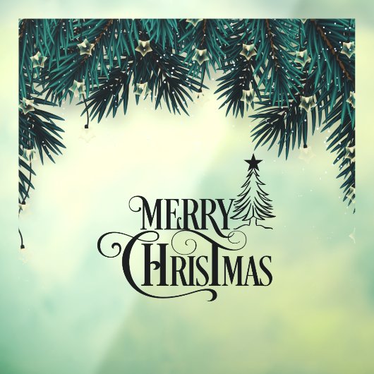 Vroegere kerstfeestdag raamsticker (Vel 3)