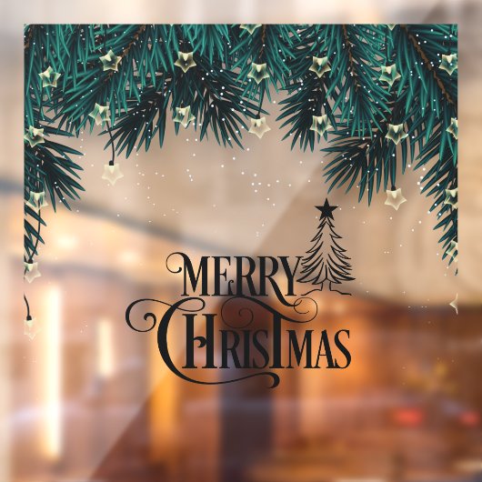 Vroegere kerstfeestdag raamsticker (Vel 2)