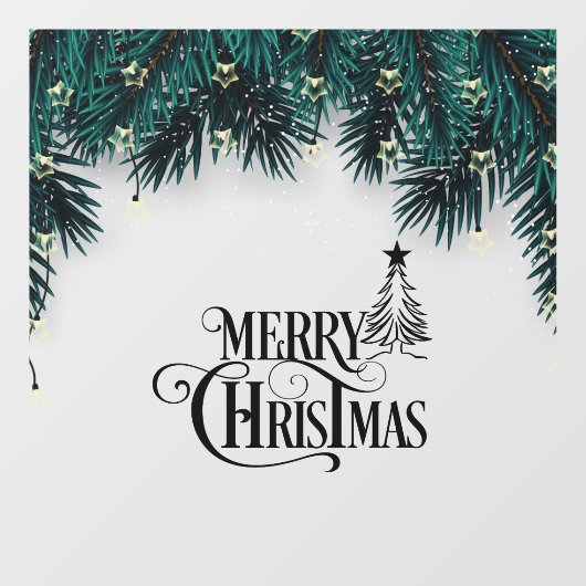 Vroegere kerstfeestdag raamsticker (Vel)