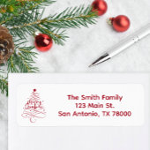 Vroegere kerstfeestdag — Retouradres Etiket