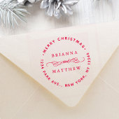 Vroegere kerstfeestdag — Retouradres Rubberstempel