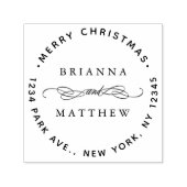 Vroegere kerstfeestdag — Retouradres Zelfinktende Stempel (Design)