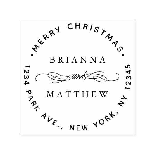 Vroegere kerstfeestdag — Retouradres Zelfinktende Stempel (Design)