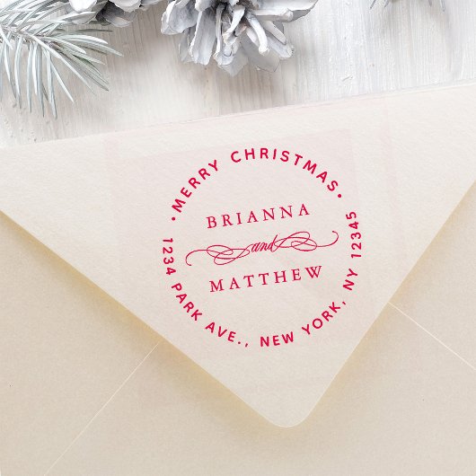 Vroegere kerstfeestdag — Retouradres Zelfinktende Stempel