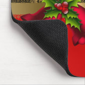 Vroegere kerstfeestdag rode bloedcellen zwart goud muismat (Hoek)