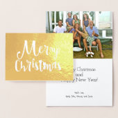 Vroegere kerstfeestdag Typografie Gold Foil Folie Kaarten (Display)