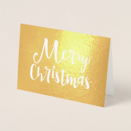 Vroegere kerstfeestdag Typografie Gold Foil Folie Kaarten (Voorkant)