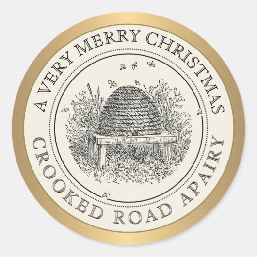 Vroegere kerstfeestdagen en piraatetiketten ronde sticker (Voorkant)