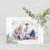 Vroegere kerstfeestdagen feestdagenkaart (Staand voorkant)