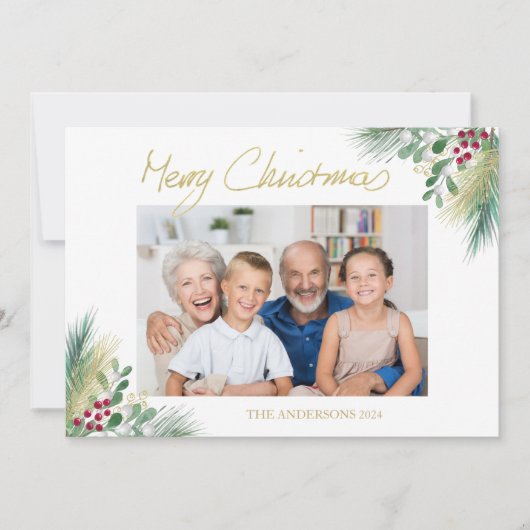 Vroegere kerstfeestdagen feestdagenkaart (Voorkant)