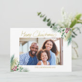 Vroegere kerstfeestdagen feestdagenkaart (Staand voorkant)