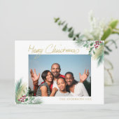 Vroegere kerstfeestdagen feestdagenkaart (Staand voorkant)