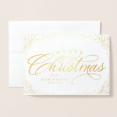 Vroegere kerstfeestdagen folie kaarten (Voorkant met envelop)