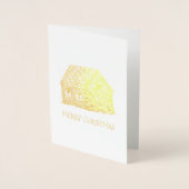 Vroegere kerstfeestdagen folie kaarten (Voorkant)