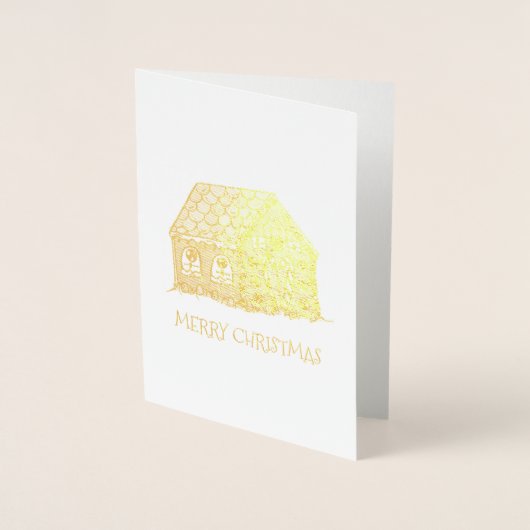 Vroegere kerstfeestdagen folie kaarten (Voorkant)