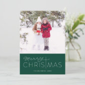 Vroegere kerstfeestdagen met feestelijke fotokaart feestdagenkaart (Staand voorkant)