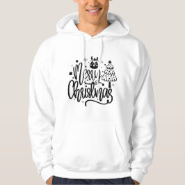 Vroegere kerstfeestdagen met minimalistische kerst hoodie