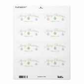 Vroegere kerstfeestdagen Ornamenten Papiernaam Mar Etiket (Full Sheet)