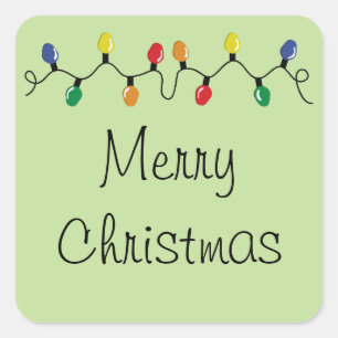 Vroegere kerstfeestdagen vierkante sticker