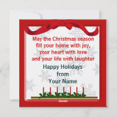 Vroegere kerstfeestelijke Koe Feestdagenkaart (Achterkant)