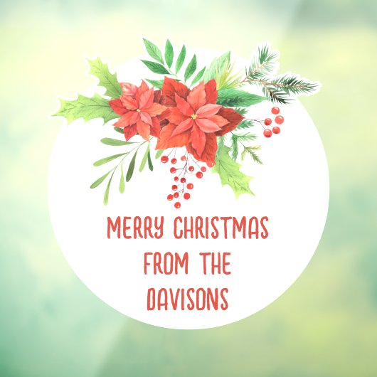 Vroegere kerstfeestflesjes Naam Raamsticker (Vel 3)