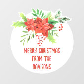 Vroegere kerstfeestflesjes Naam Raamsticker (Vel)